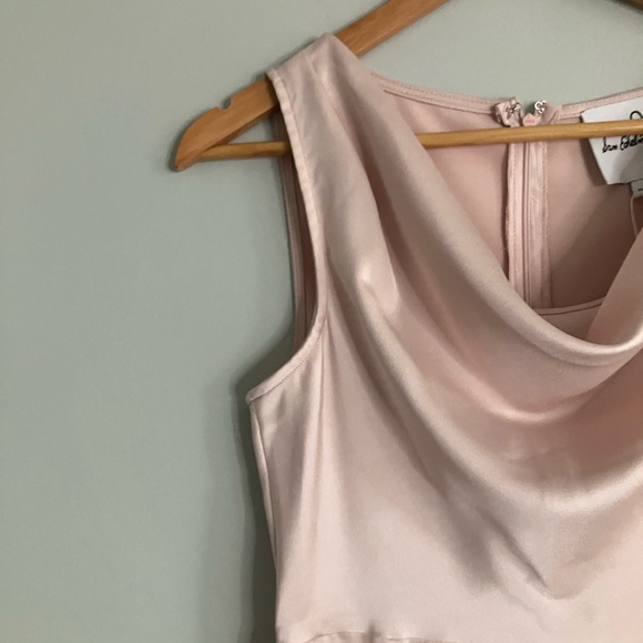 SAM EDELMAN Blush Pink Satin MIDI Sleeveless Dress Size 0 - Picture 3 of 15